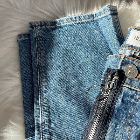 Hudson Riley Relaxed Straight Leg Ring Zip Crop Jeans Sz 27 - Picture 11 of 11
